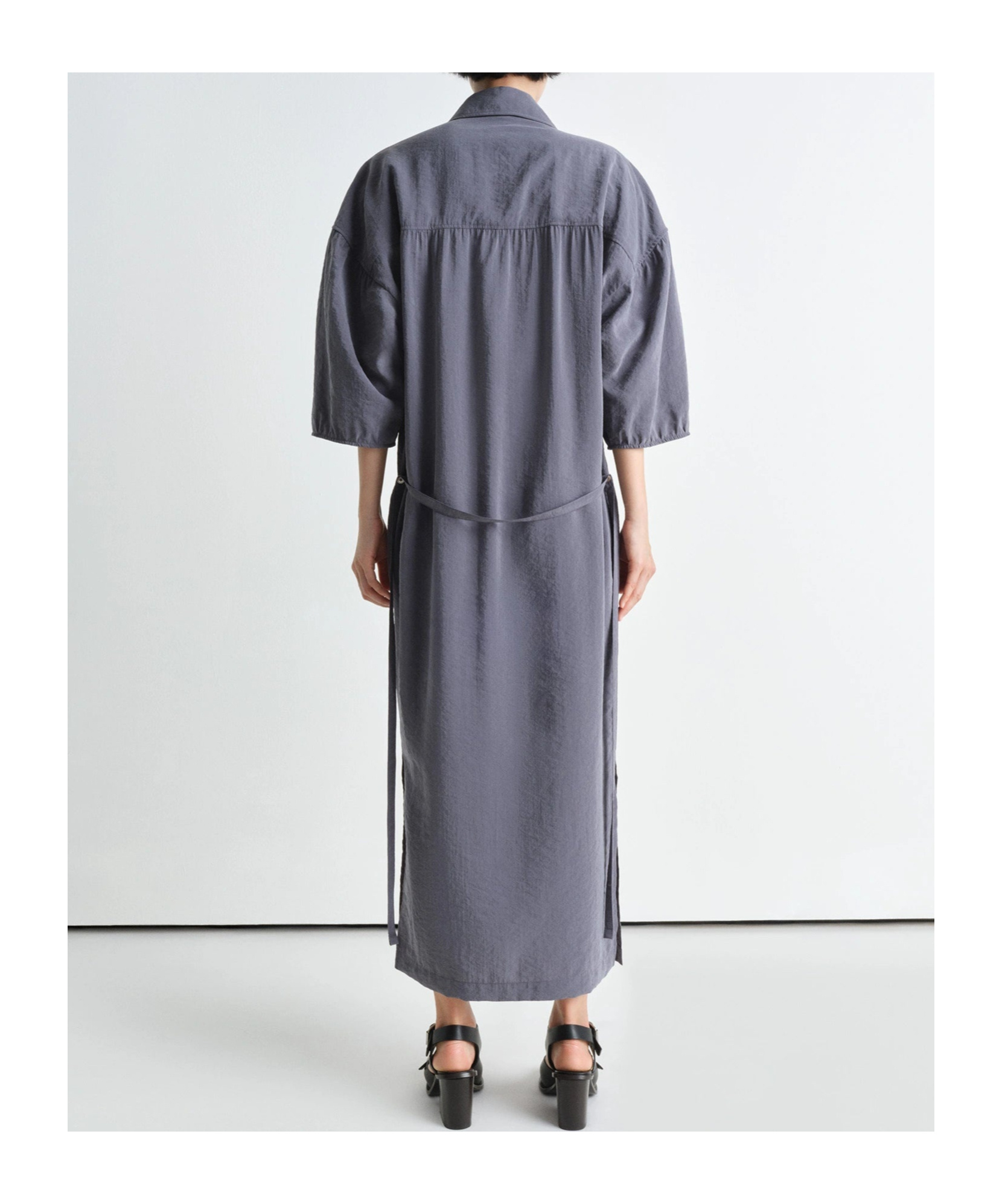 Lemaire Asymmetrical Shirt Skirt In Gray