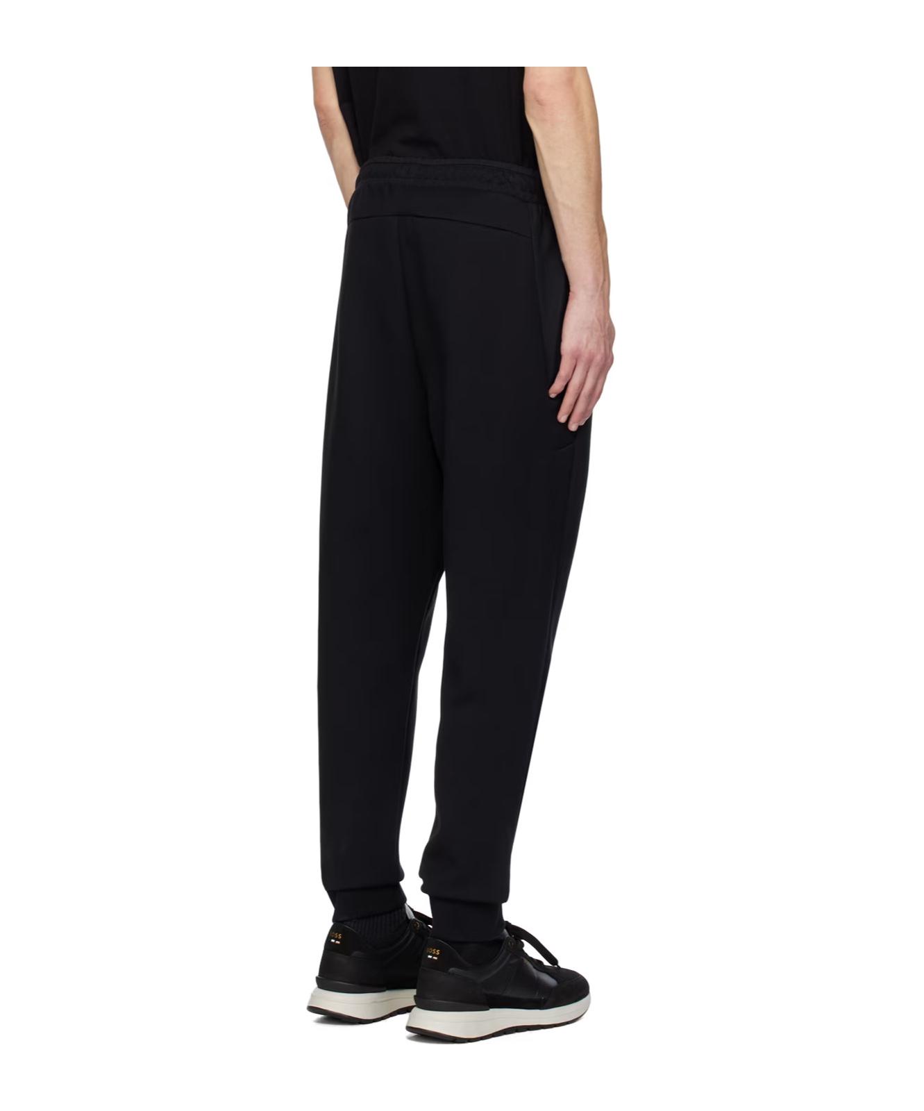 Shop Hugo Boss Drawstring Sweatpants In Black