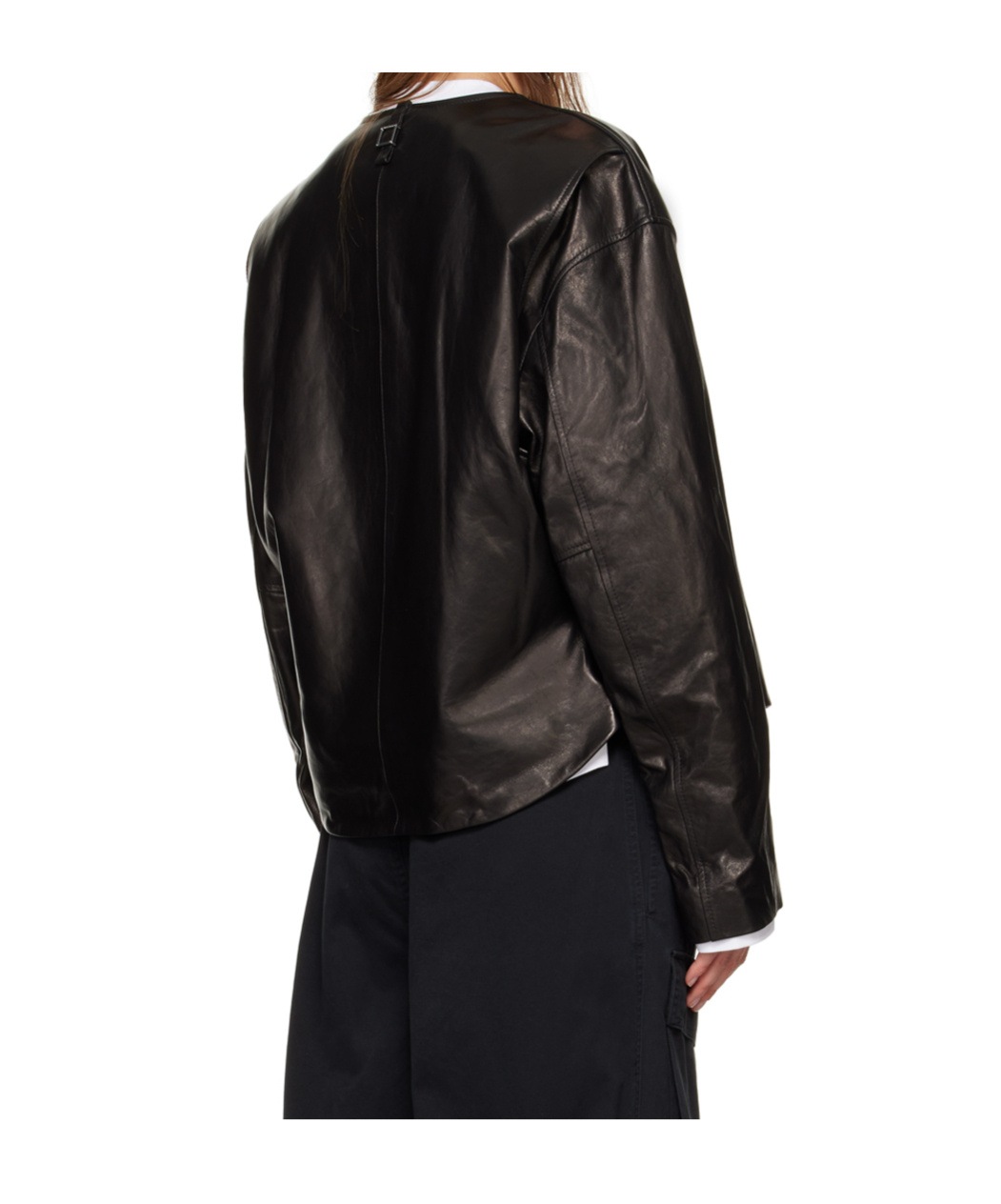 Wooyoungmi Zippered Leather Jacket In Brown