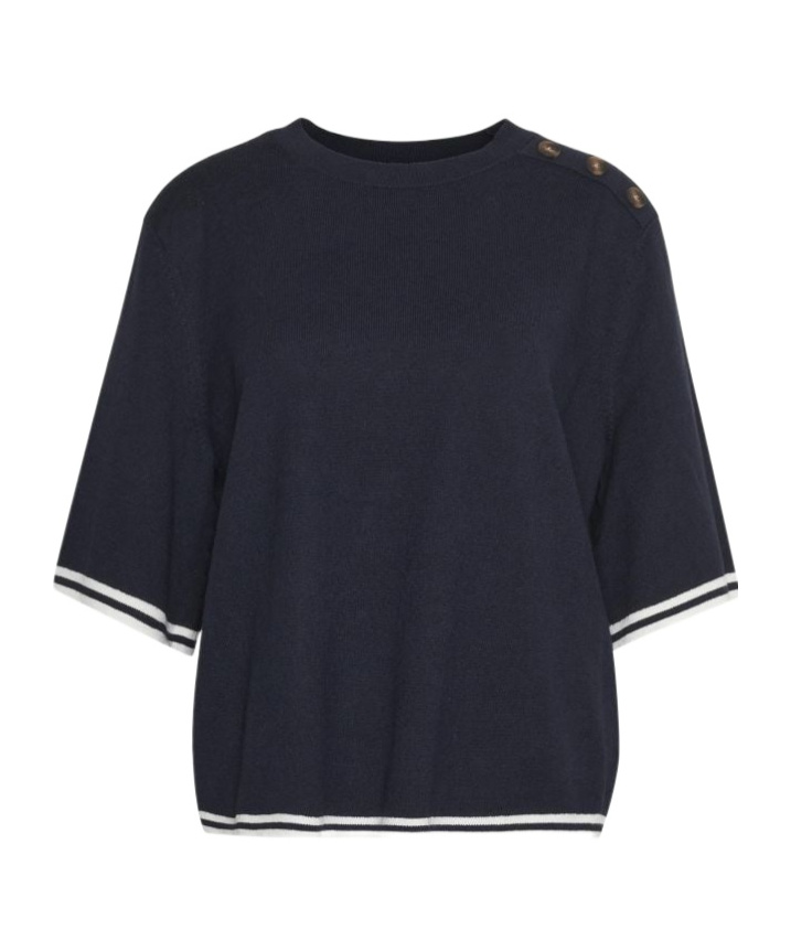 BARBOUR GENEVIEVE ROUND-COLLAR SHORT-SLEEVED PULLOVER