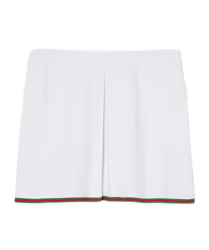 Gucci Stretch Viscose Skirt With Web In White