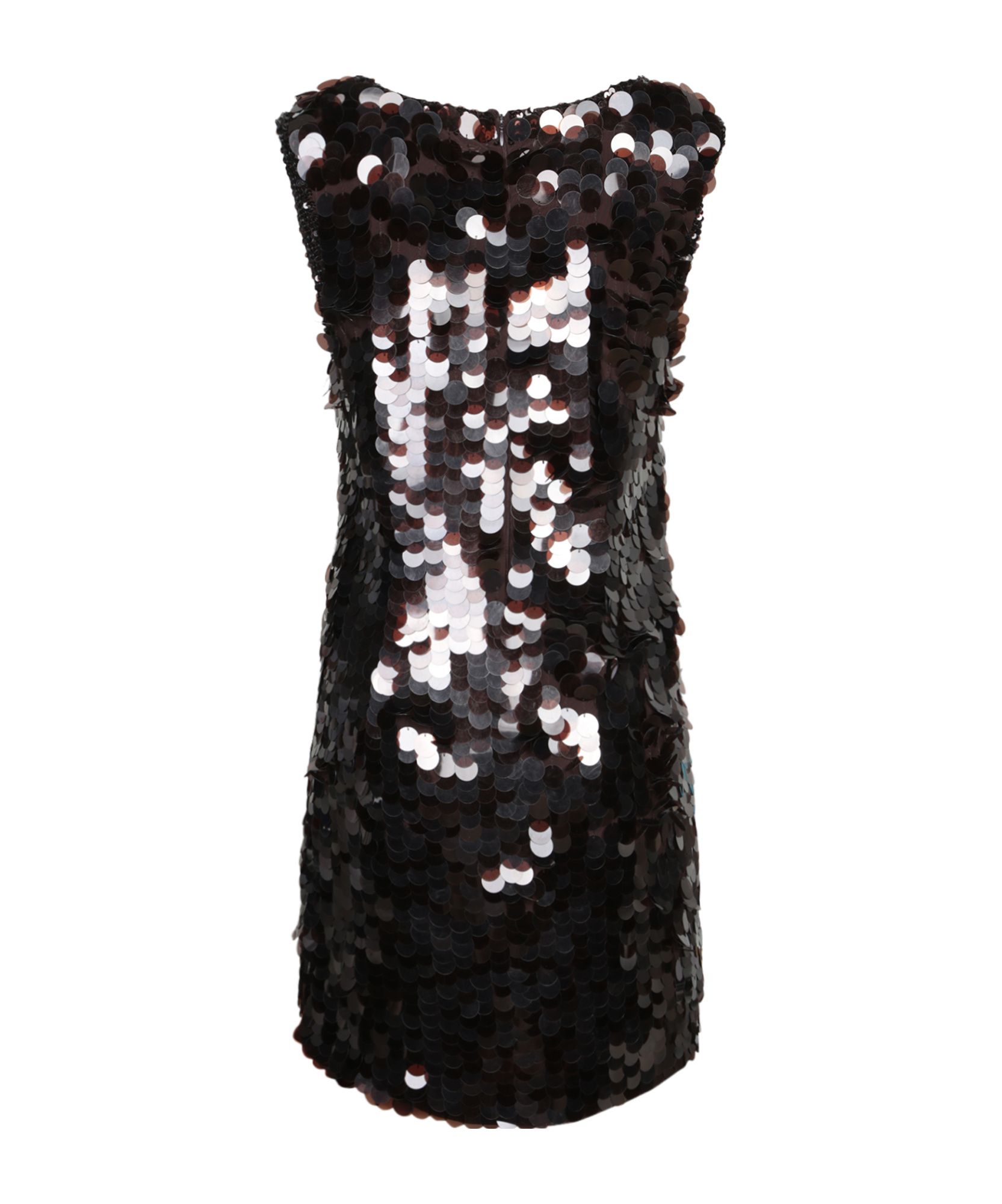 P.a.r.o.s.h Sequin Sleeveless Dress In Black