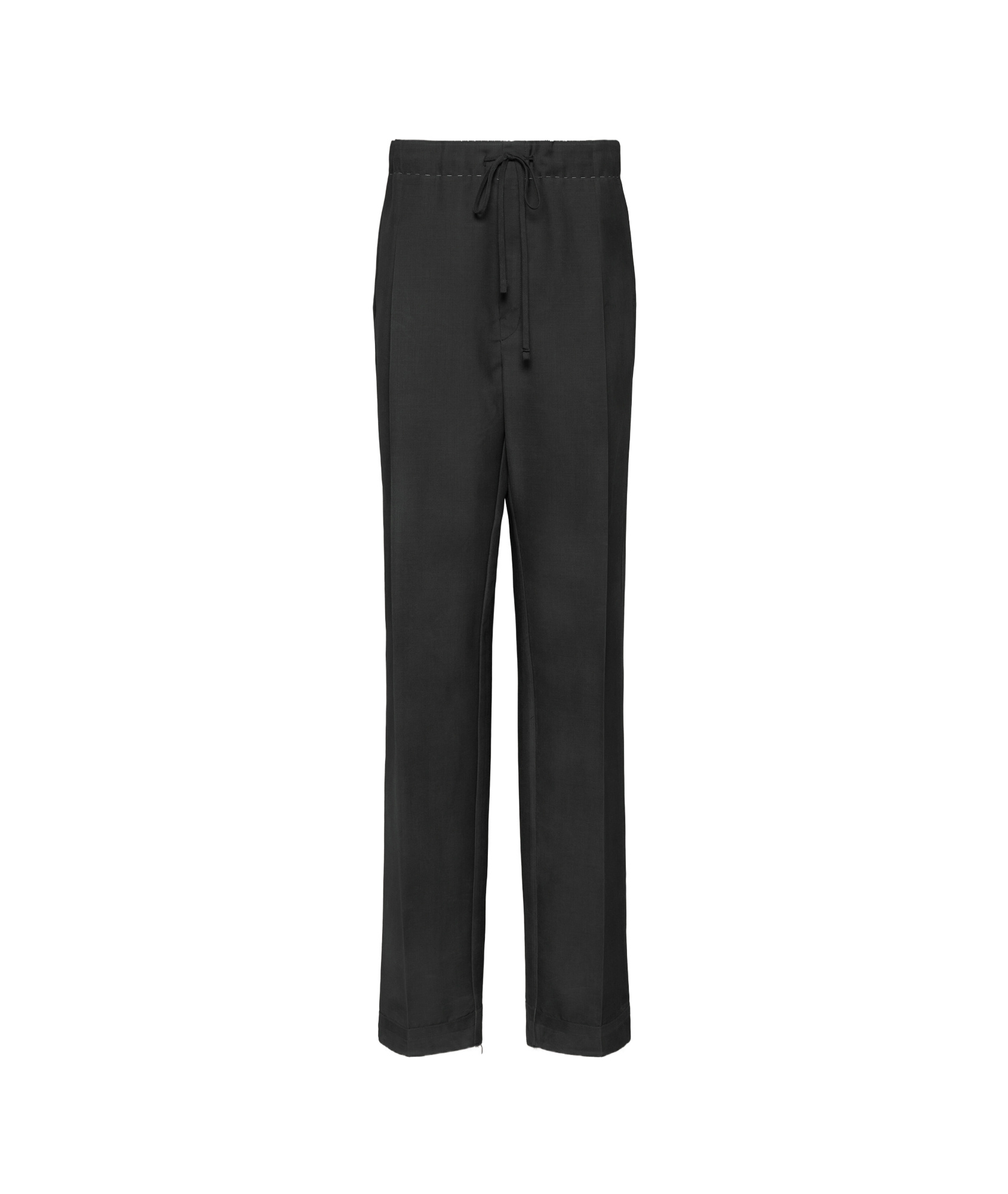 Maison Margiela Wool Mohair Trousers Woman Dark Avion In Black