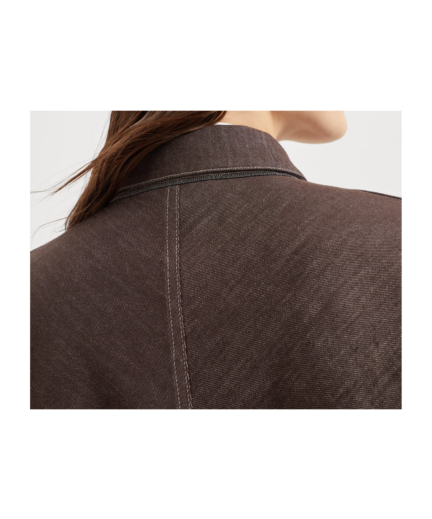 Brunello Cucinelli Jacket With Monili In Brown