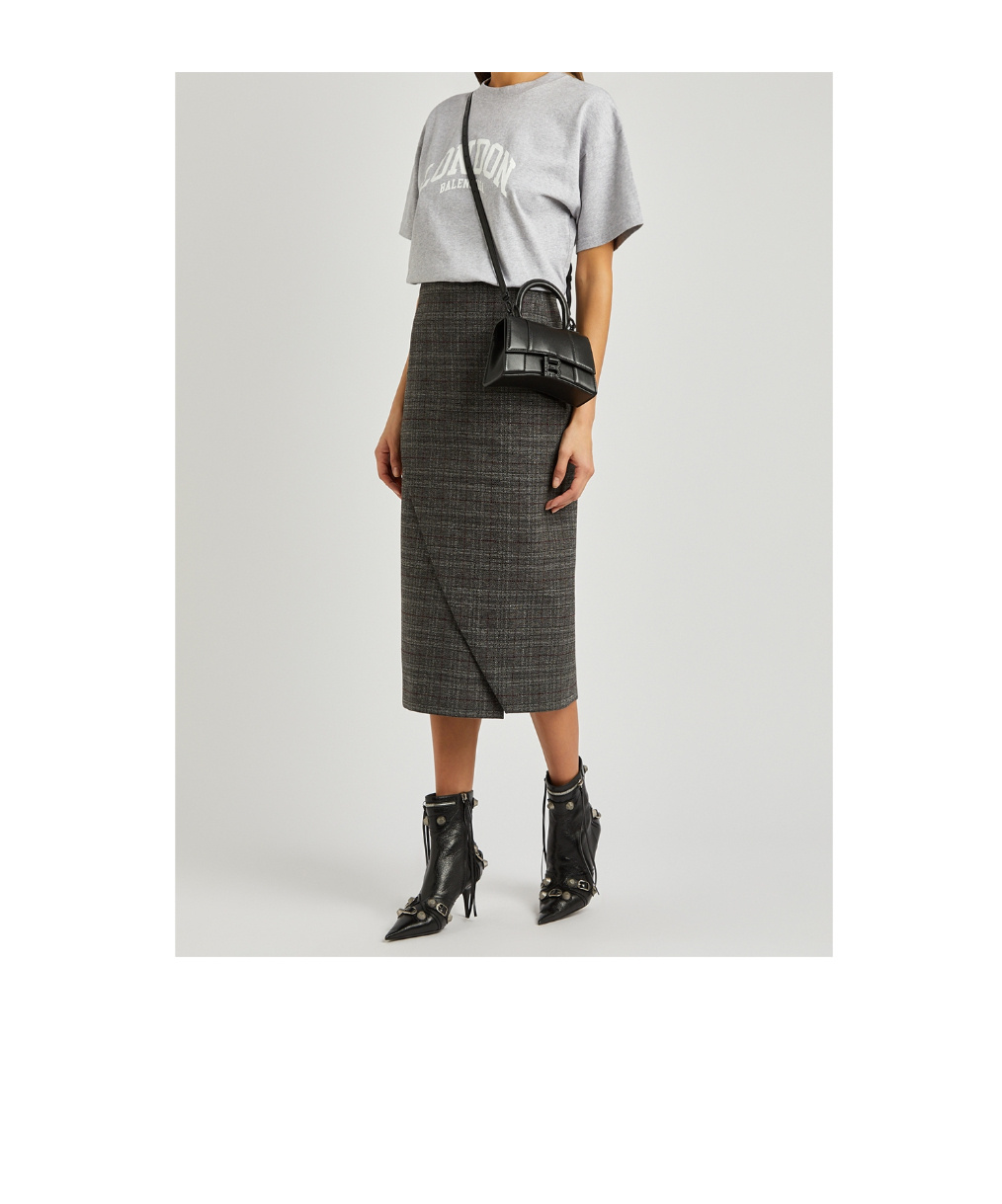 Balenciaga Cagole 50 Ankle Boots In Lamb Leather In Black
