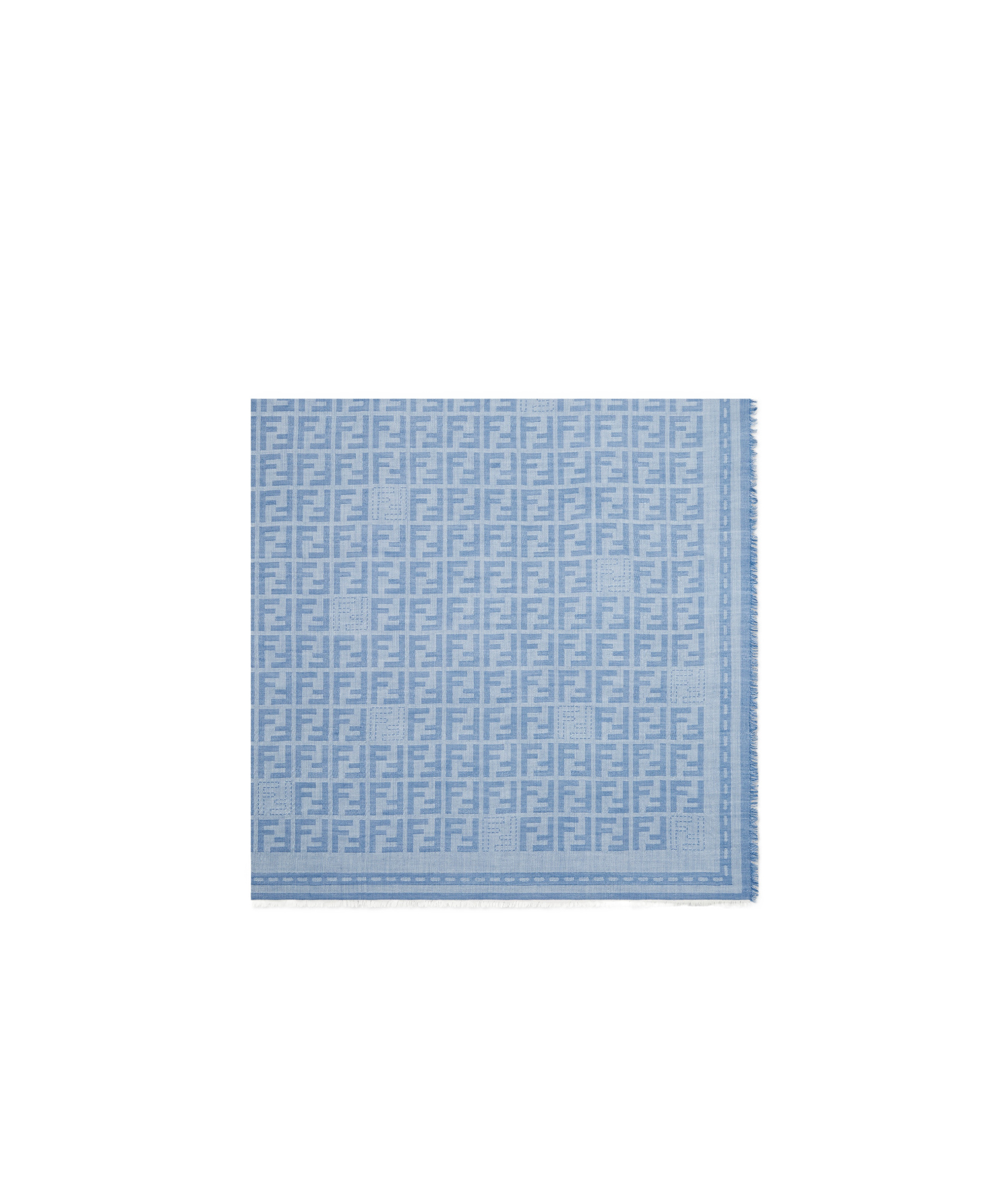 Fendi Wool Shawl In Blue