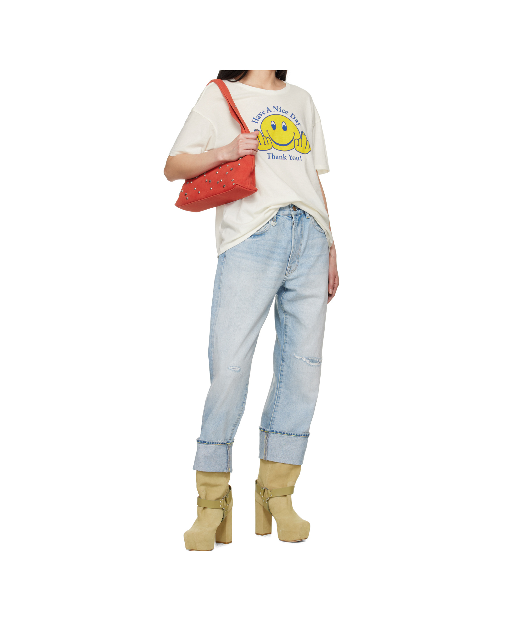R13 CUFFED X-BOYFRIEND JEANS