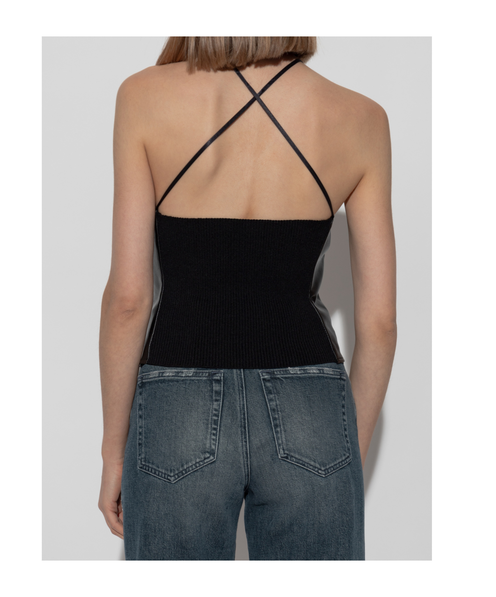 Diesel Halter Neck Tank Top In Black