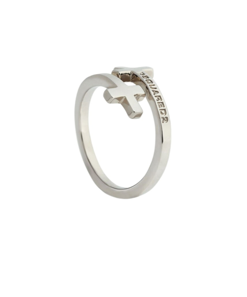 DSQUARED2 DSQUARED2 LOGO DEBOSSED CROSS RING