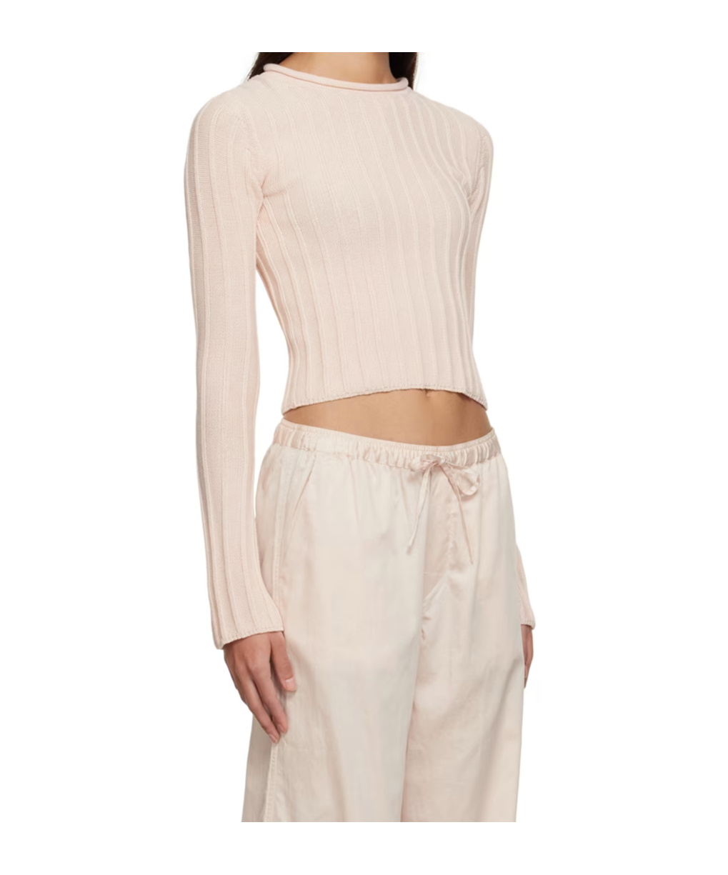 Filippa K Pink Rib Sweater In Neutral