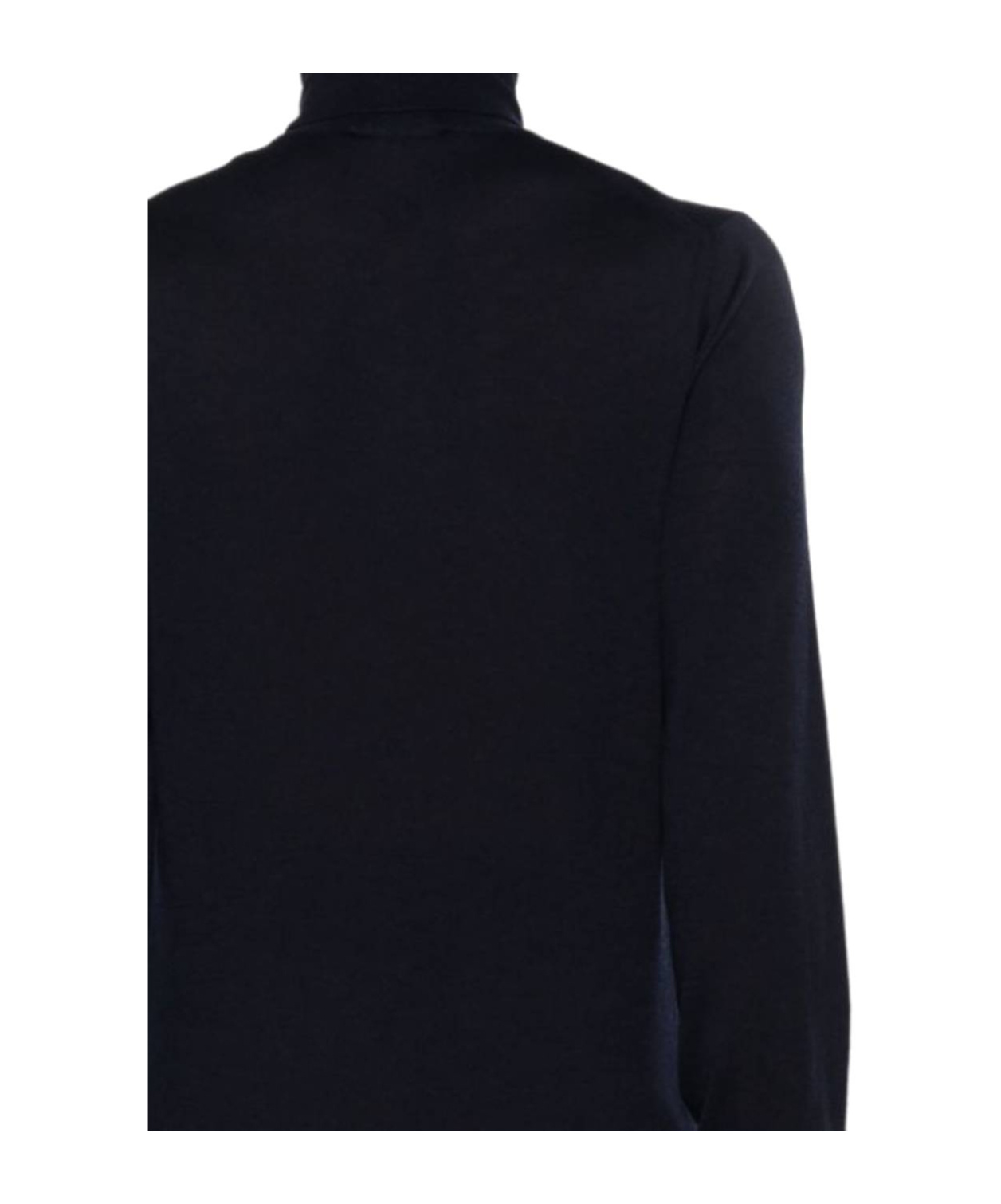 Lardini Turtleneck Wool Sweater In Black