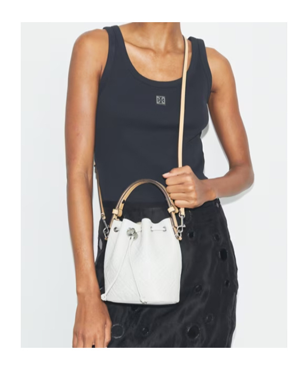 Tory Burch Mini T Monogram Bucket Bag