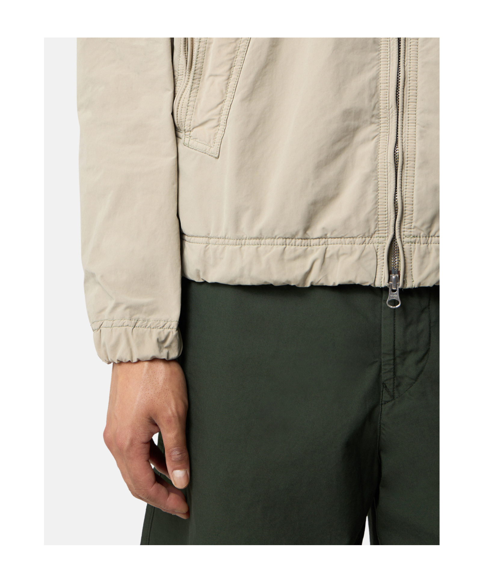 Stone Island Shirt Jacket With Anti-drop And Concealed Hood In Neutral