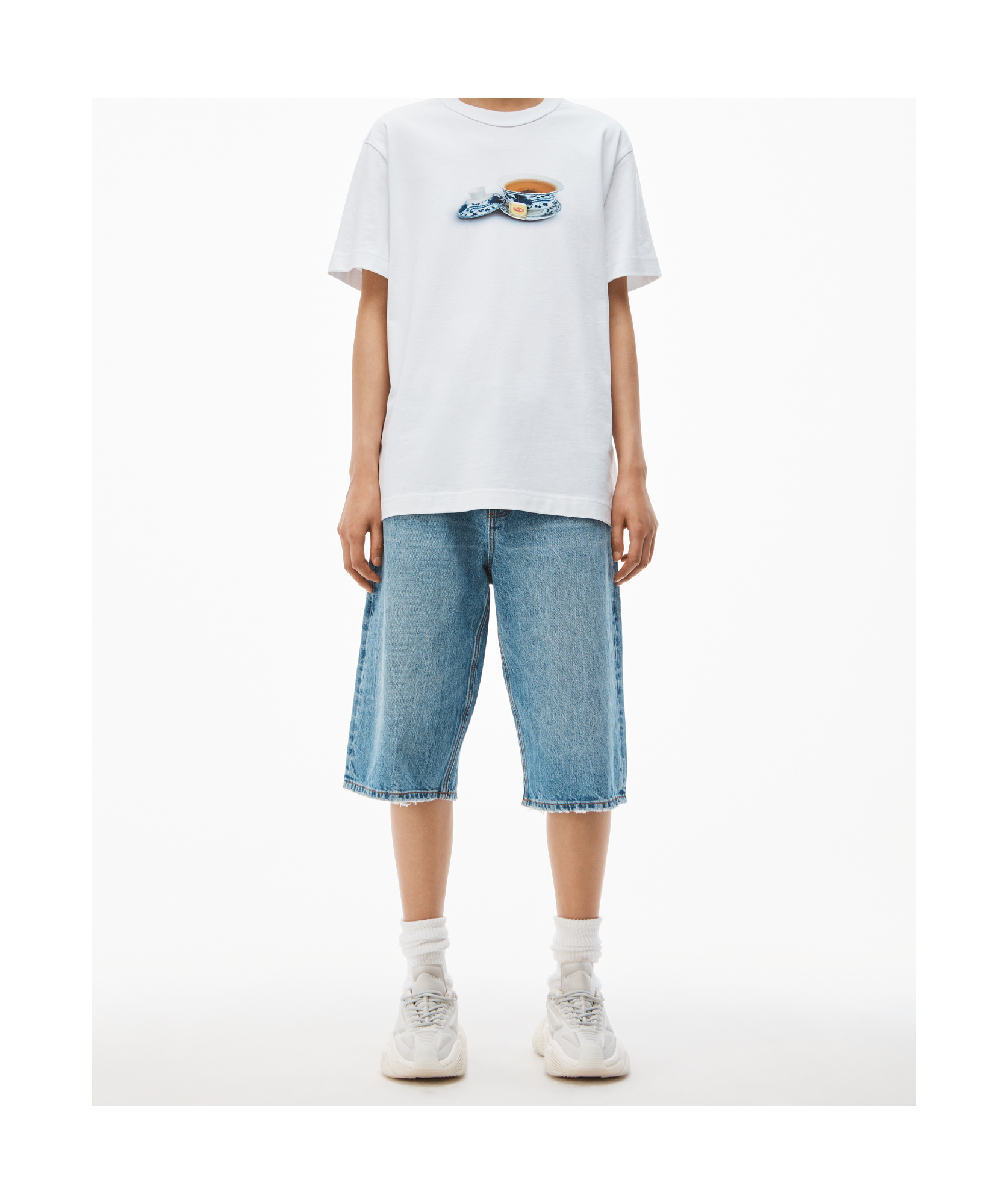 Alexander Wang Teacup Graphic T-shirt In White