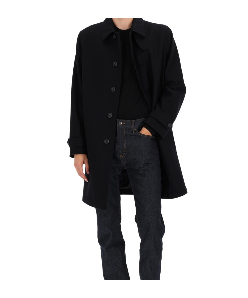 Hugo Boss Hugo Short Wool Coat In Black