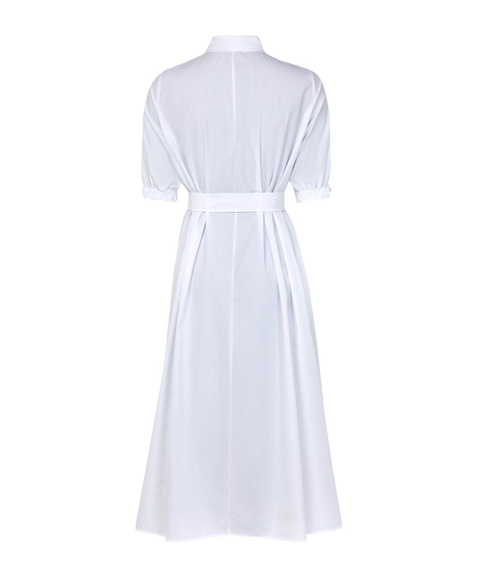 Max Mara Lapel Short-sleeved Dress In White