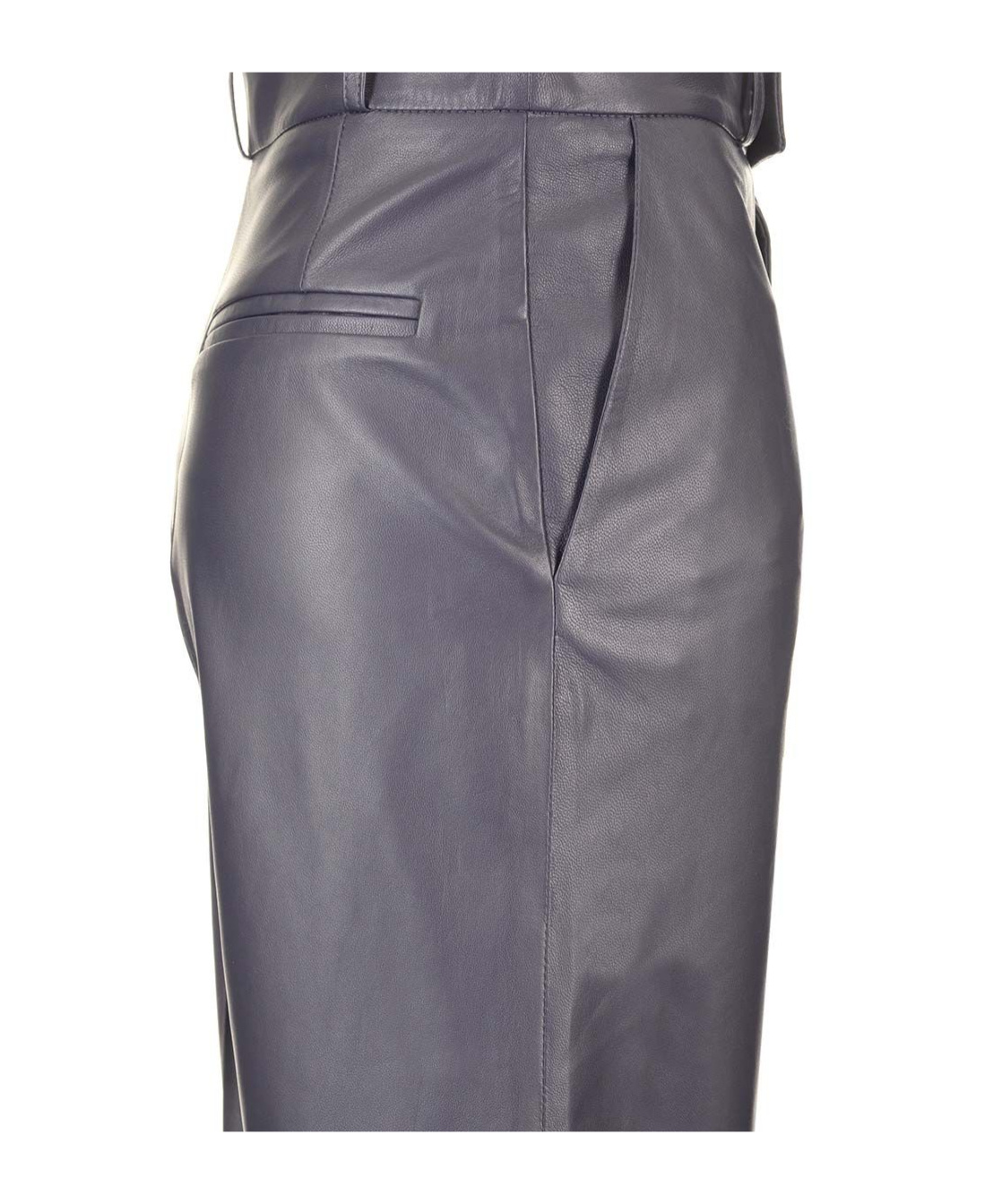 Arma Leather June Wide Leg Trouser In Black