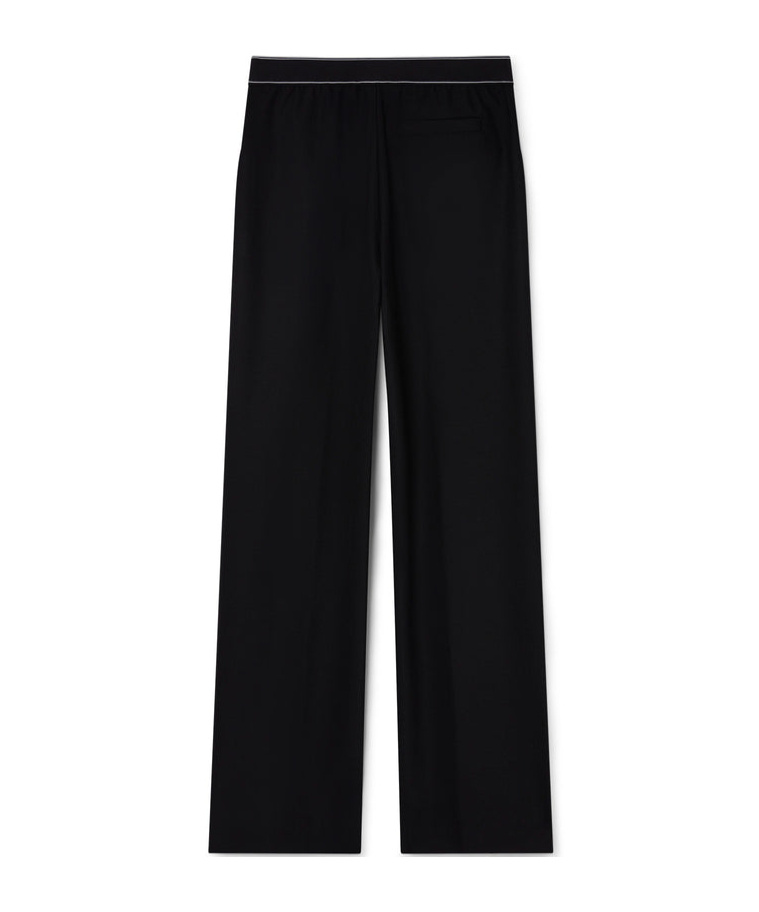 Casablanca Elastic Waist Wool Casual Pants In Black