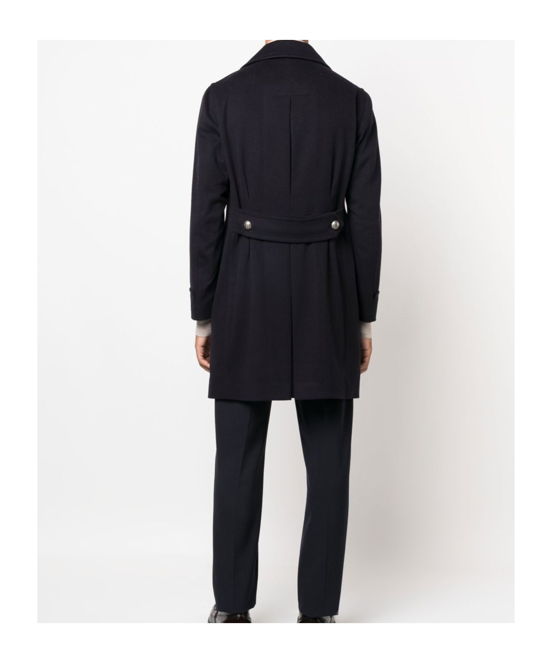 Tagliatore Double-breasted Coat In Black