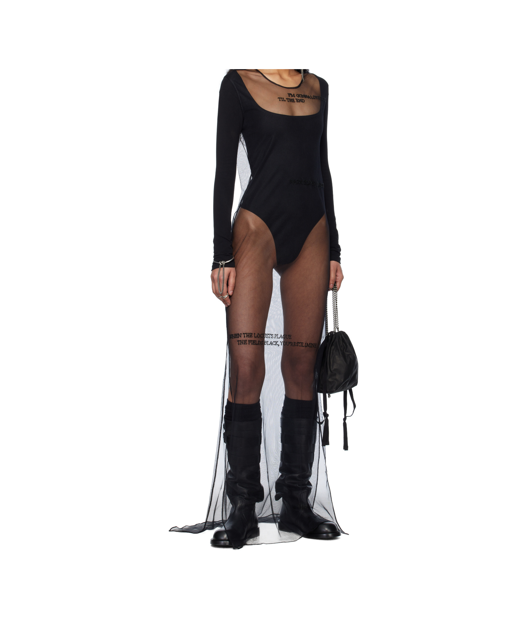 Ann Demeulemeester Bente Low Heels Boots In Black Leather In Black