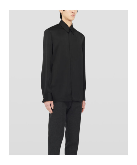 Jil Sander Concealed-buttons Shirt In Black