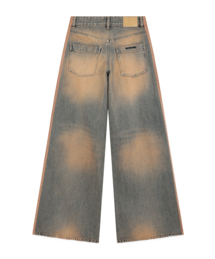 We11 Done Side-striped Denim Pants In Multi
