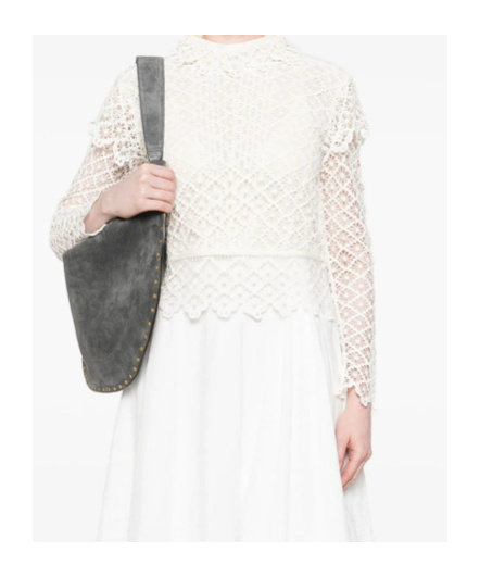 Isabel Marant Lace-pattern Long-sleeve Top In White