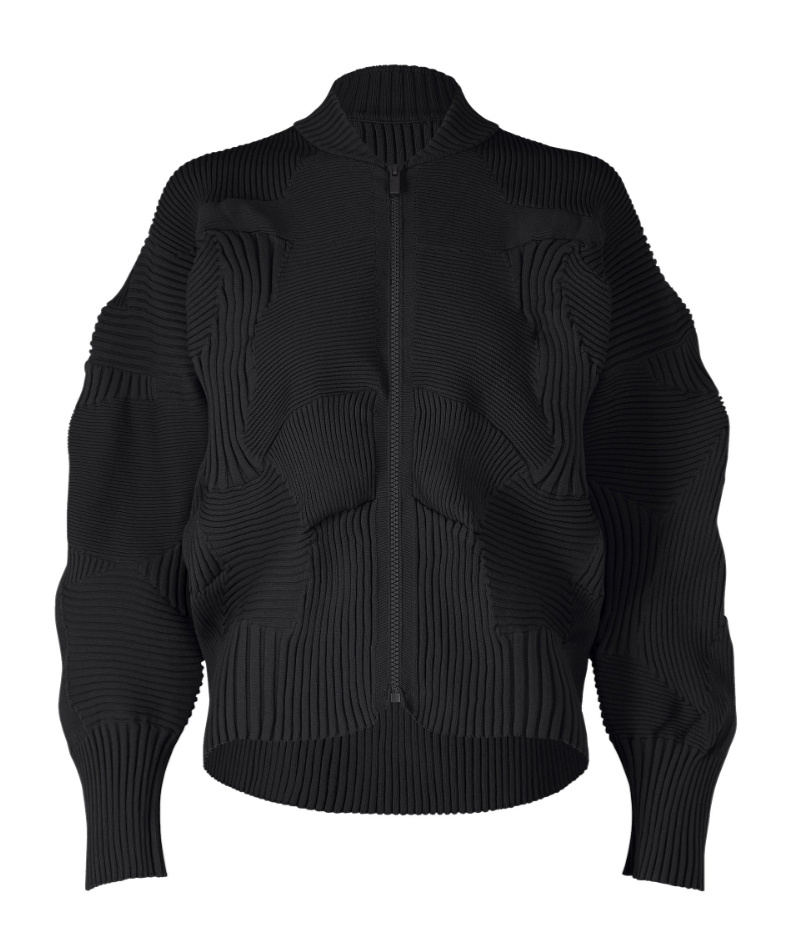 Issey Miyake Kone Kone Cardigan In Black