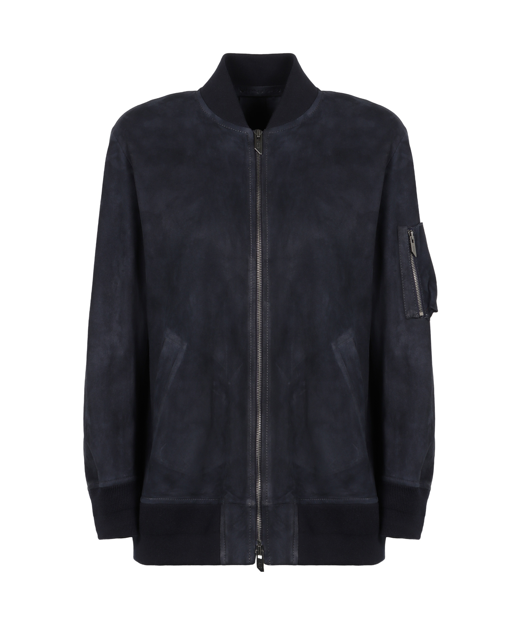 Salvatore Santoro Suede Bomber Jacket In Black