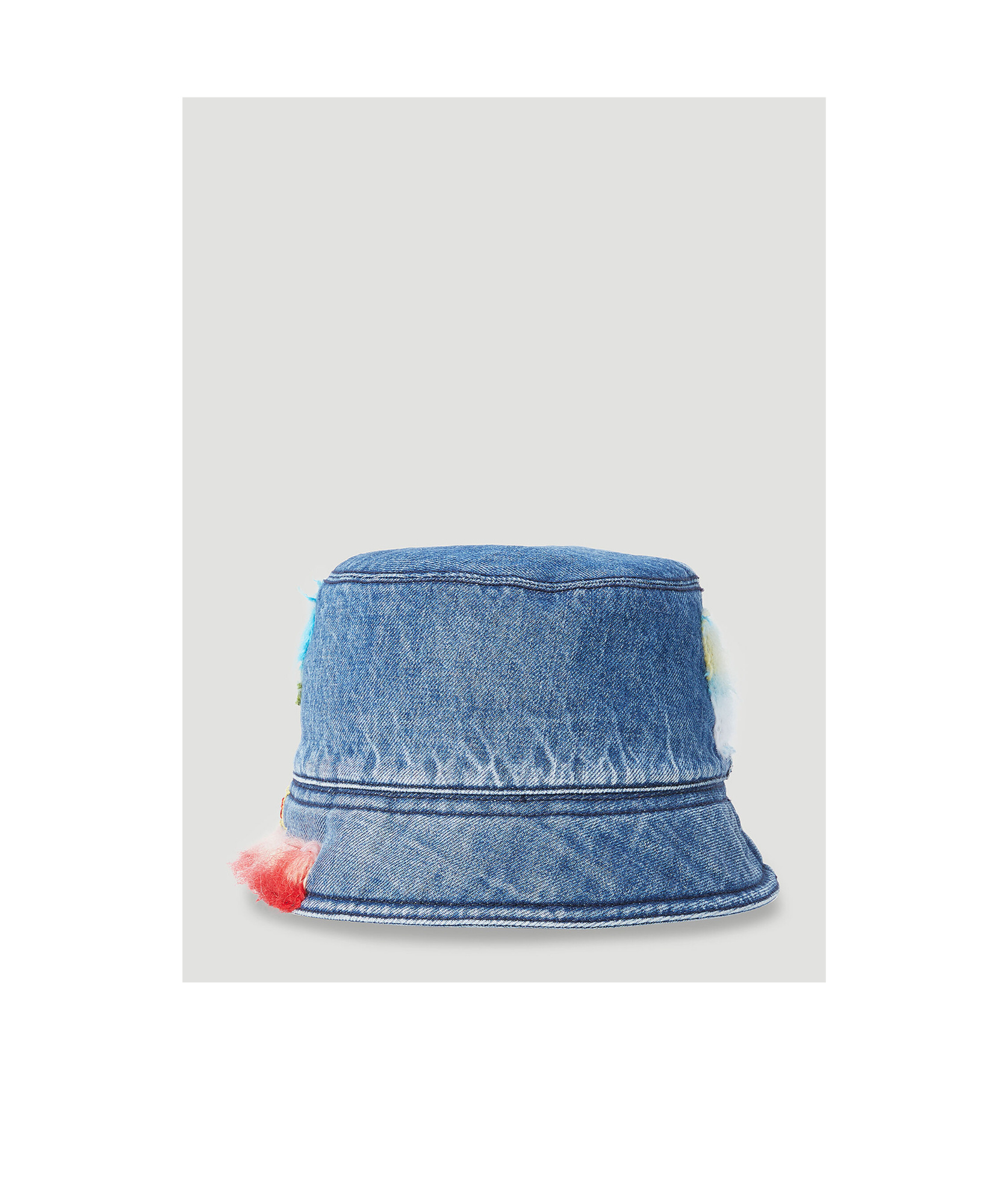 MARNI STAR-EMBROIDERED DENIM BUCKET HAT
