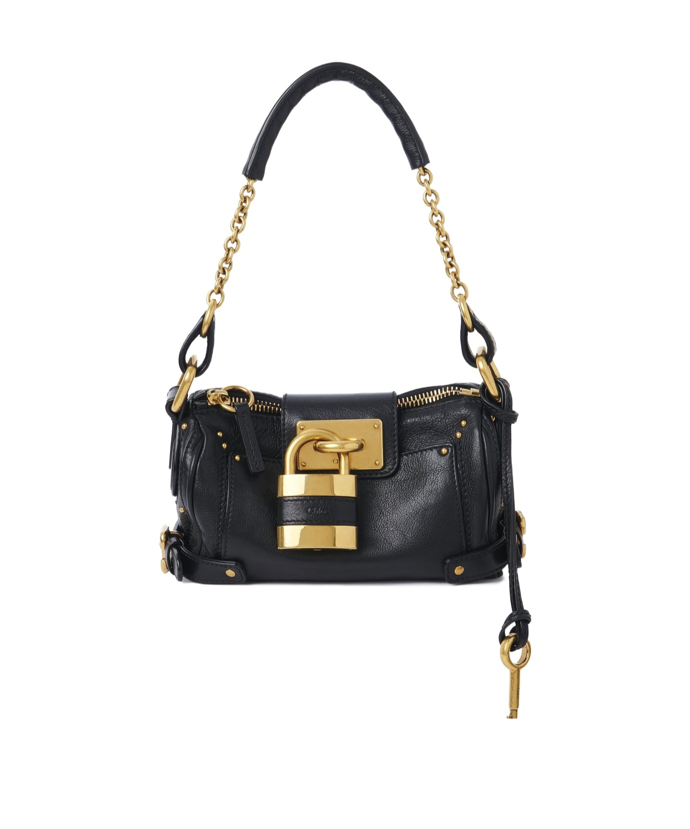 Chloé Borsa Con Catena Paddington Piccola In Pelle Granata In Black