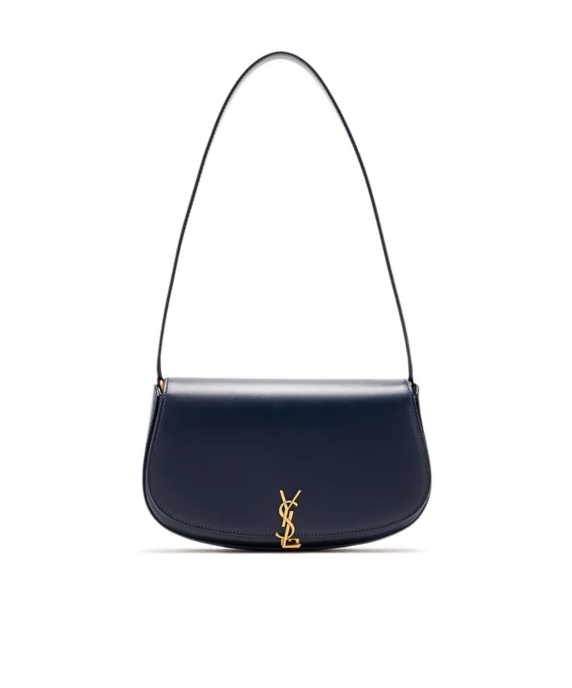 Saint Laurent Logo Shoulder Bag In Blue