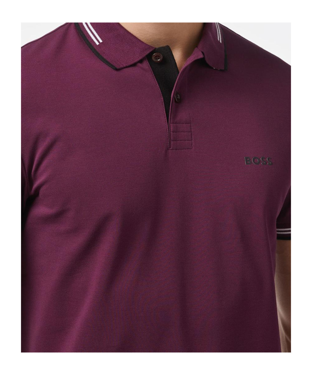 Hugo Boss Short-sleeved Polo Shirt In Red