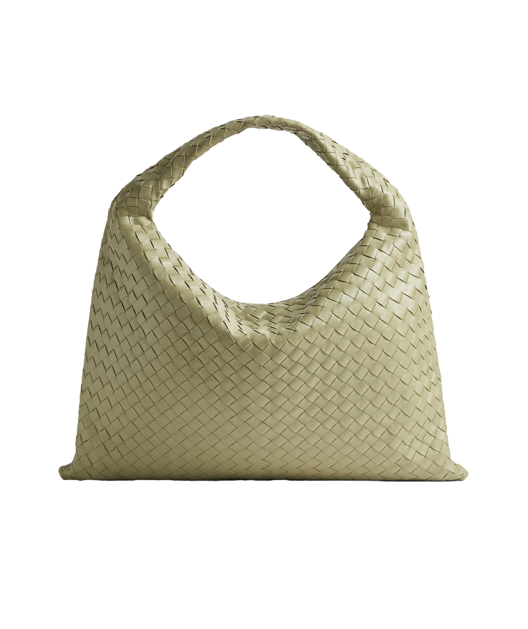 Bottega Veneta Hop Large Intrecciato Leather Tote In Green