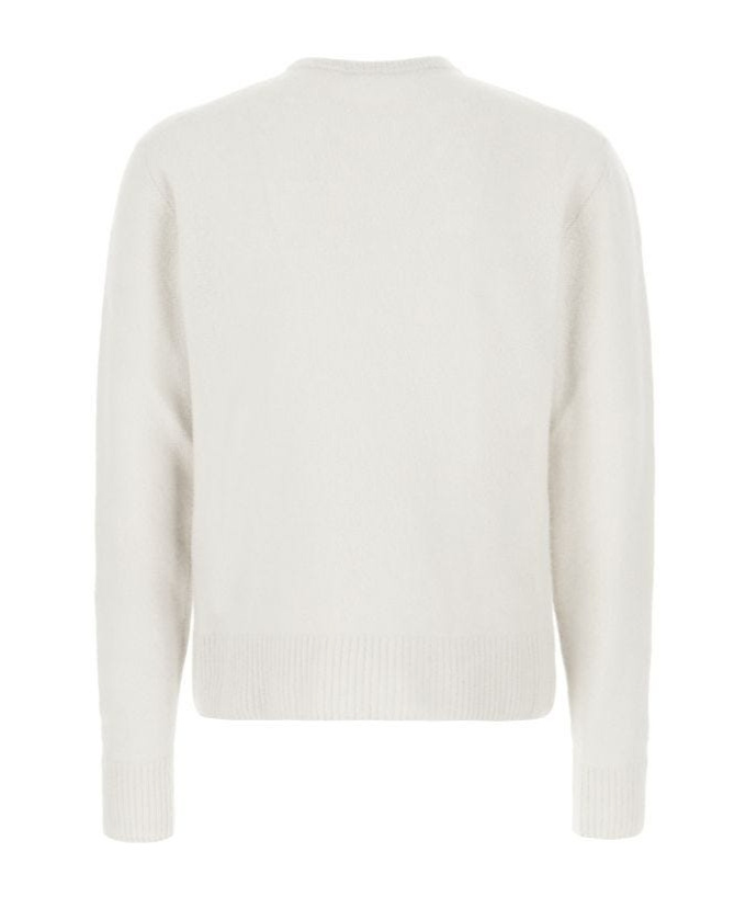 Tom Ford Structured Collar Sweater With Textured Edges In White