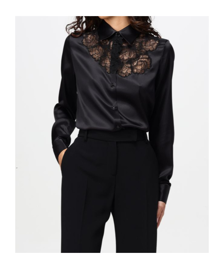 Ermanno Scervino Long-sleeved Shirt In Black