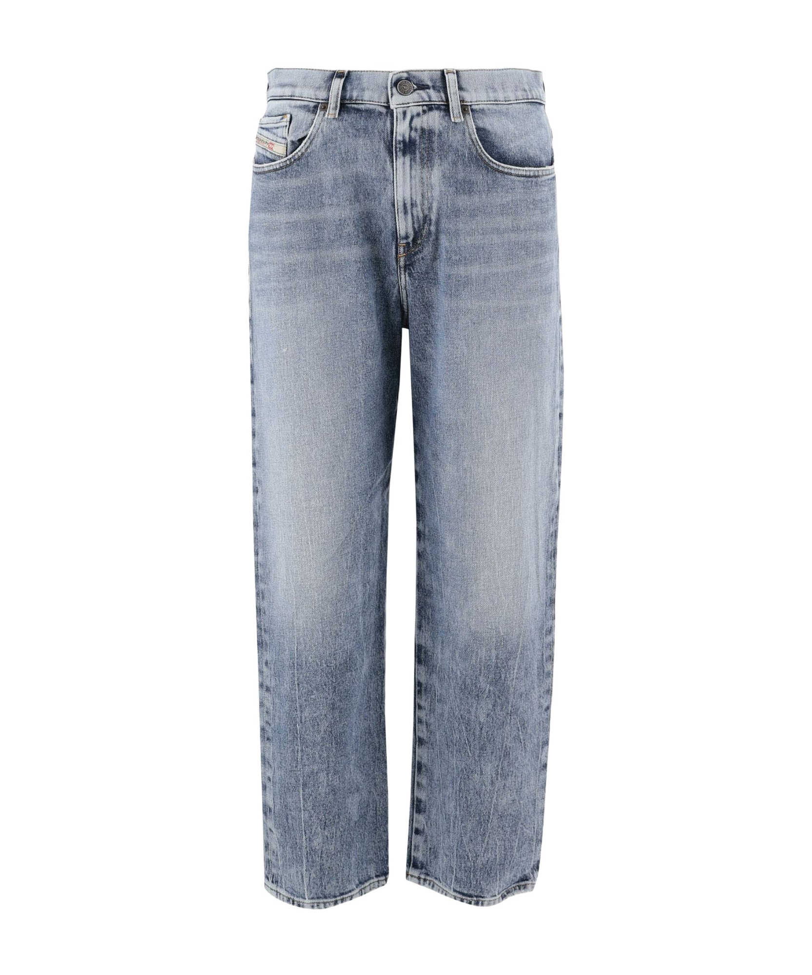 Diesel Light Blue Cotton Denim Jeans In Gray