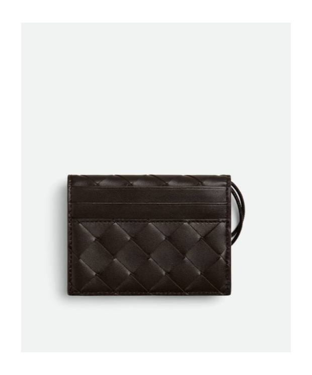 Bottega Veneta Women Andiamo Leather Card Case In Brown
