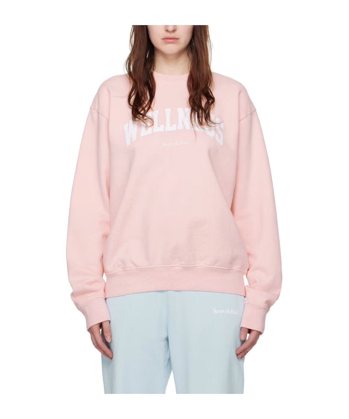 Sporty And Rich Sporty & Rich Wellness Ivy Crewneck Sweatshirt In Pink