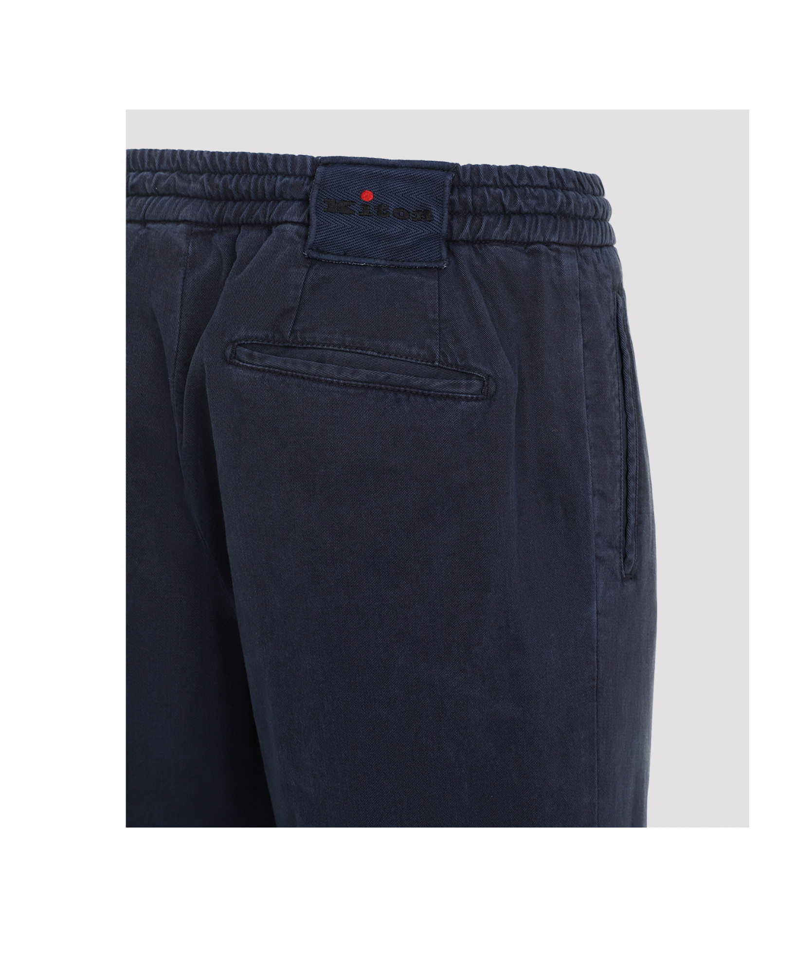 Shop Kiton Pleated Detail Straight Leg Trousers In Black