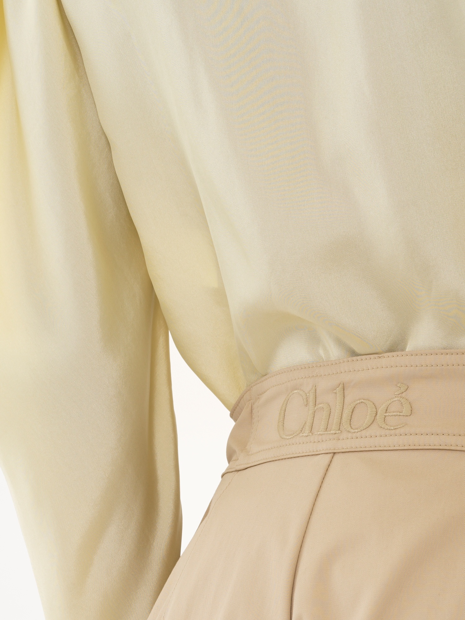Shop Chloé Mini Balloon Shorts In Nude