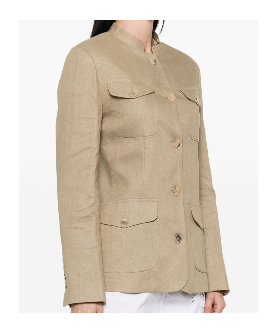 Semicouture Long Sleeve Casual Jacket In Neutral