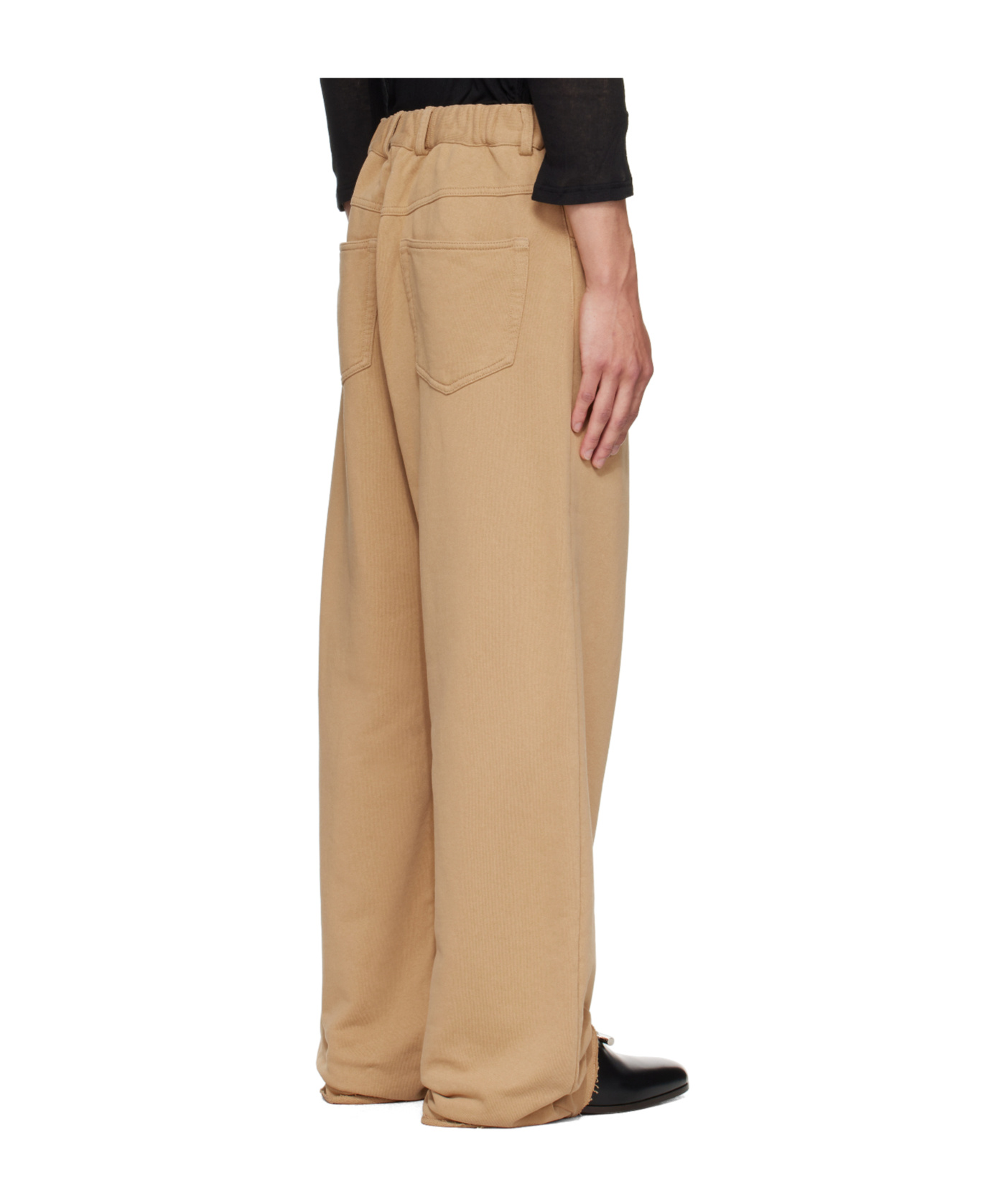 Mm6 Maison Margiela Wide-leg Casual Pants In Brown