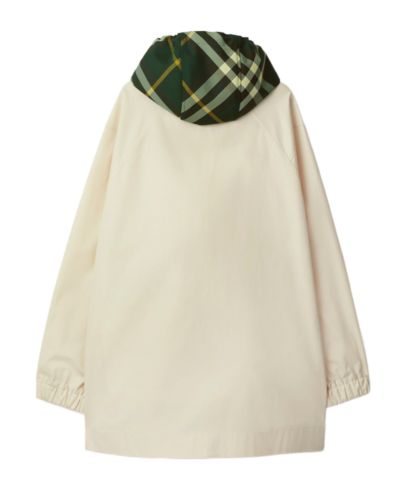 Burberry Checkered Hood Cotton Parka In Nude