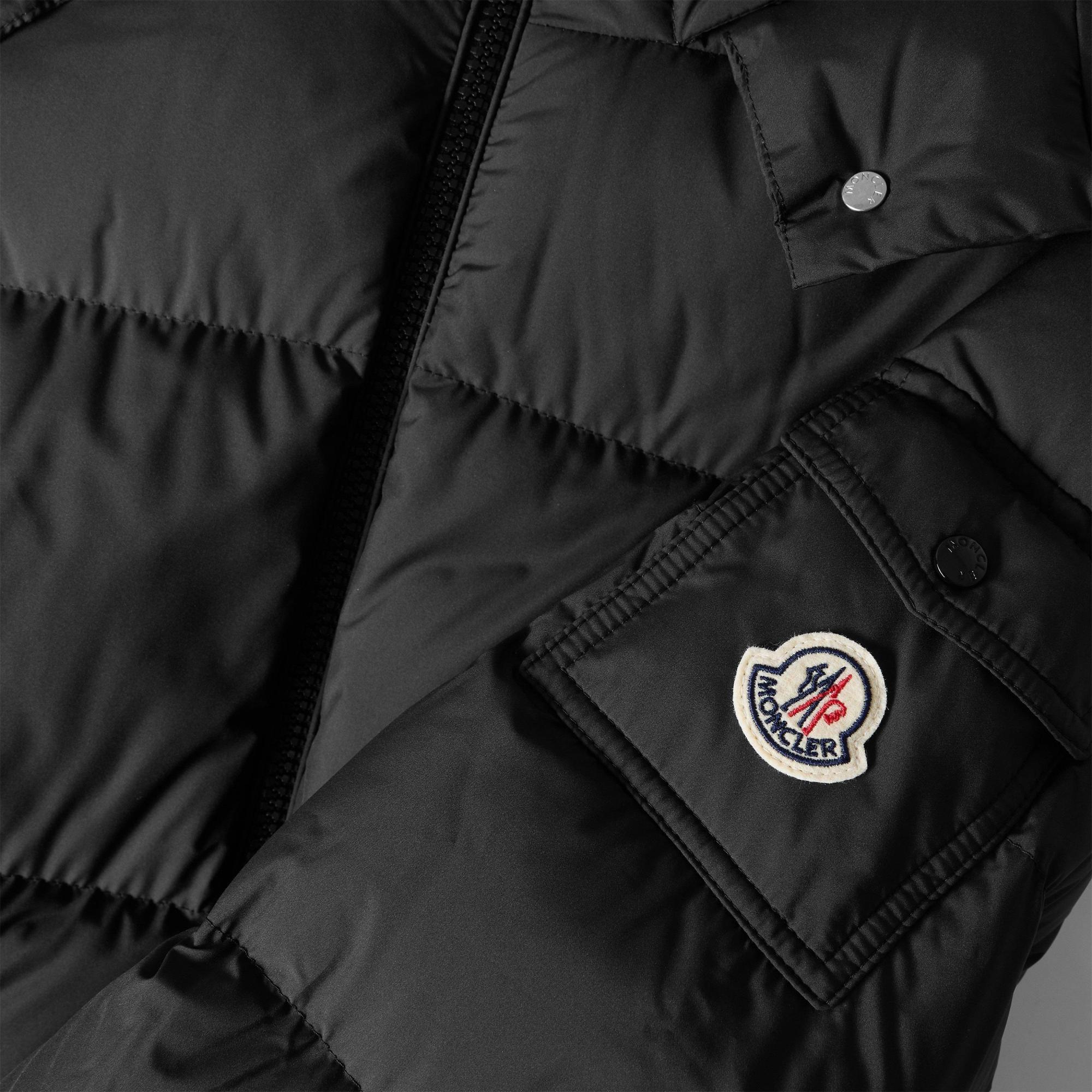 Moncler Hooded Down Jacket In Black