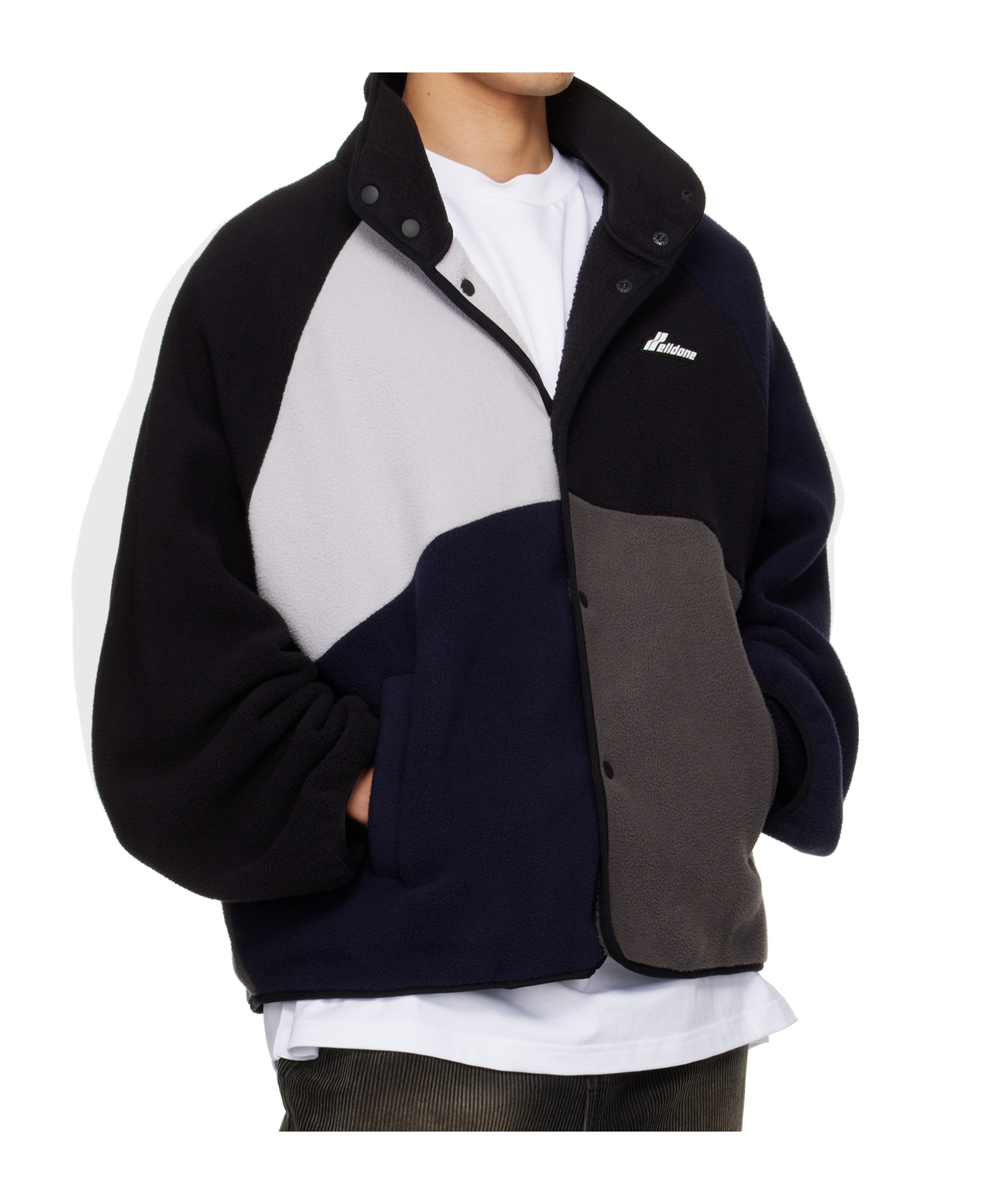 We11 Done Multicolor Colorblock Fleece Jacket In Multi