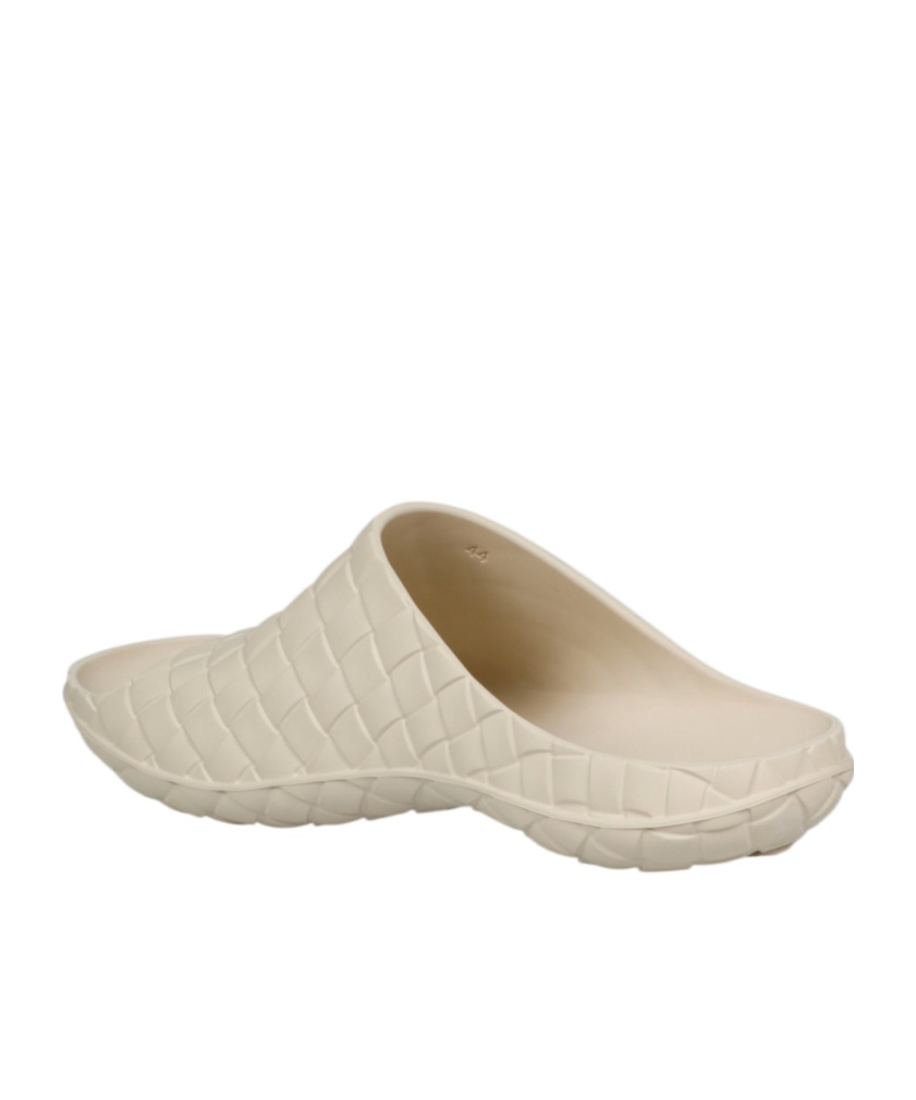 Bottega Veneta Intreccio Slip-on Slides In Nude