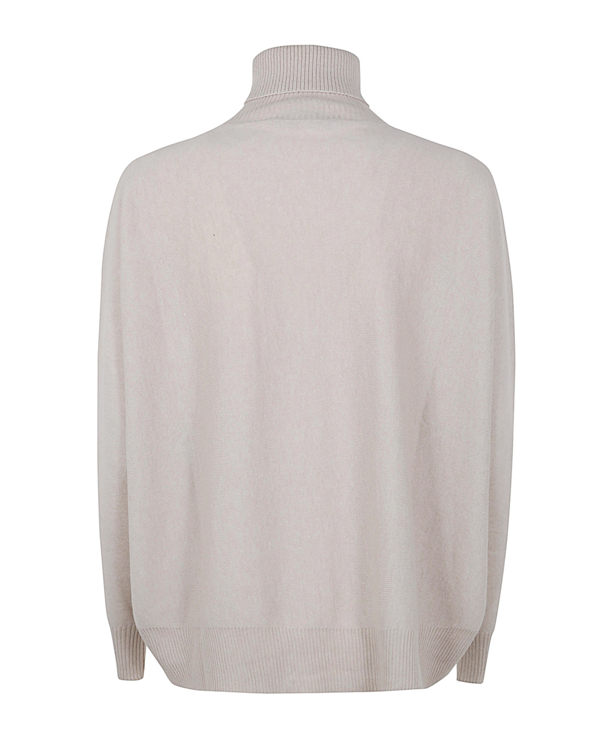 D Exterior High-necked Long-sleeved Sweater In Gray