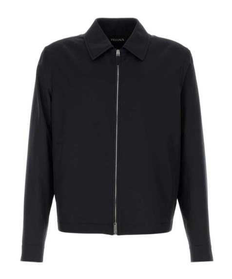 Shop Zegna Windproof Jacket In Blue