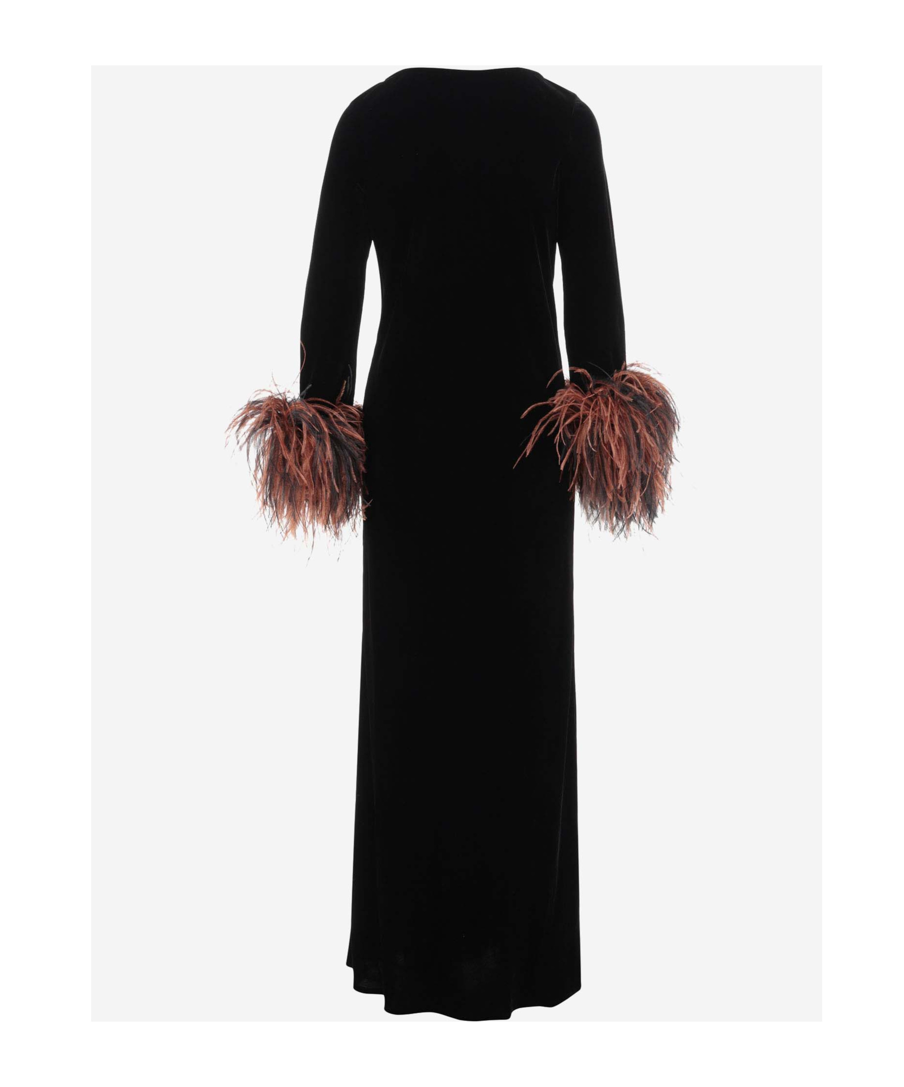 Stephan Janson Viscose Blend Long Dress In Black